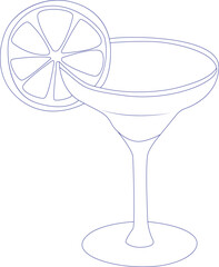 Cocktail coloring page for kid