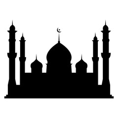 Mosque silhouette transparent background