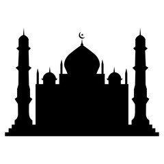 Mosque silhouette transparent background