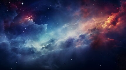 Fototapeta premium Cosmic Symphony: A Vibrant and Swirling Space Galaxy Cloud 