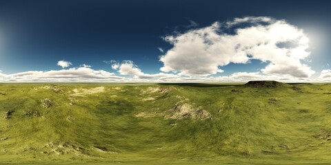 Panorama of landscape. Environment map. HDRI . equidistant projection. Spherical panorama. panorama 360.
3d rendering