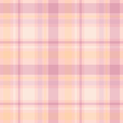 White, pink and yellow sunny summer plaid, Seamless vector check pattern suitable for fashion, home decor and stationary.