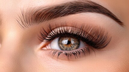 Close-up highlights the expert technique used in eyelash extension, ensuring the client's lashes a