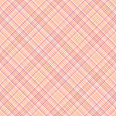 White, pink and yellow sunny summer plaid, Seamless vector check pattern suitable for fashion, home decor and stationary.