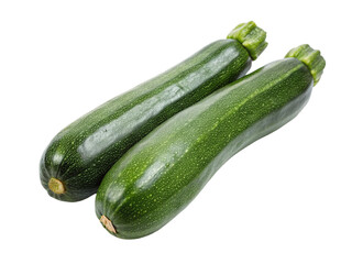 Whole Green Zucchini. isolated on transparent background.
