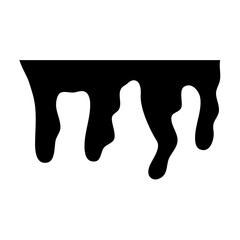 Drip paint. Drip paint silhouette. Set of dripping liquid. Vector illustration