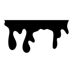 Drip paint. Drip paint silhouette. Set of dripping liquid. Vector illustration