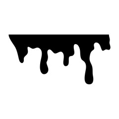 Drip paint. Drip paint silhouette. Set of dripping liquid. Vector illustration