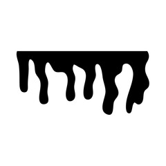 Drip paint. Drip paint silhouette. Set of dripping liquid. Vector illustration
