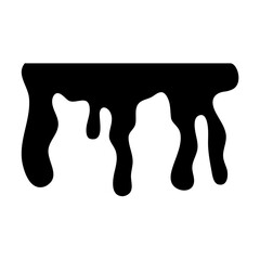 Drip paint. Drip paint silhouette. Set of dripping liquid. Vector illustration