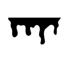Drip paint. Drip paint silhouette. Set of dripping liquid. Vector illustration