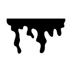 Drip paint. Drip paint silhouette. Set of dripping liquid. Vector illustration