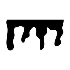 Drip paint. Drip paint silhouette. Set of dripping liquid. Vector illustration