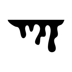 Drip paint. Drip paint silhouette. Set of dripping liquid. Vector illustration