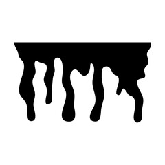 Drip paint. Drip paint silhouette. Set of dripping liquid. Vector illustration