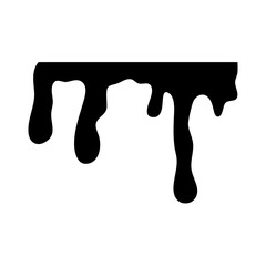 Drip paint. Drip paint silhouette. Set of dripping liquid. Vector illustration