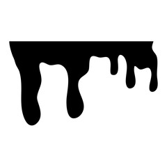 Drip paint. Drip paint silhouette. Set of dripping liquid. Vector illustration