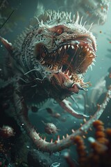 Explore the Depths of the Bacteria Underwater world and encounter exotic microbial species