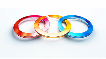 Interconnected Circles: Symbol of Team Unity. Generative AI