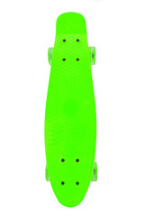 Green skateboard deck on white background © vrej
