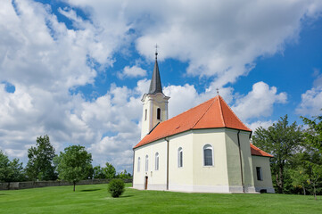 Fototapeta na wymiar Old catholic church exterior in Austria