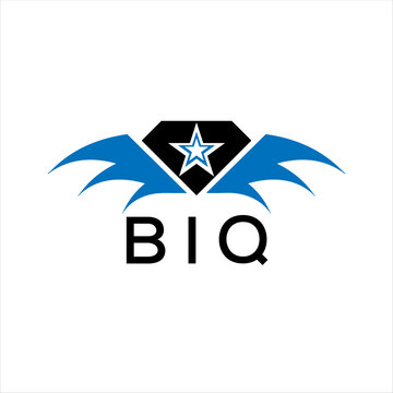 BIQ letter logo. technology icon blue image on white background. BIQ Monogram logo design for entrepreneur and business. BIQ best icon.	

