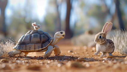 Closeup of a tortoise in natural habitat, symbolizing endurance and the passage of time - obrazy, fototapety, plakaty