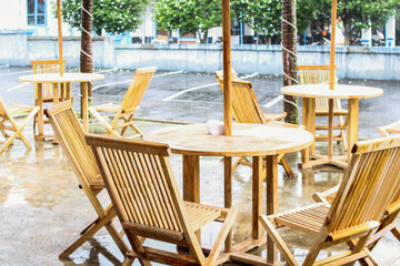 table and chairs on the terrace