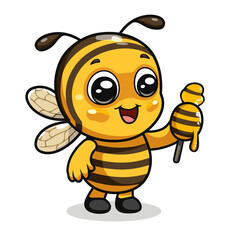 Obraz premium Honey Cartoon, isolated on transparent background, HD, PNG 