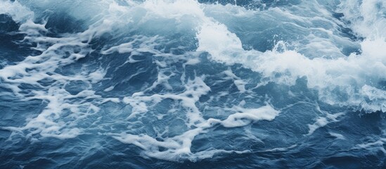 A serene view of water waves