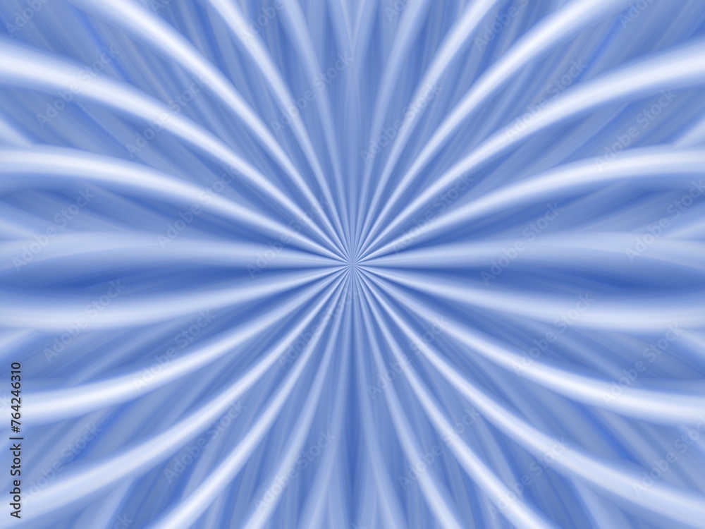 Aufkleber blue background with symmetrical pattern and effect of rays in motion, blur, lines, depth and space 