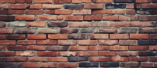 Brick wall covered with numerous bricks