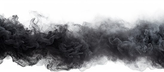 Swirling smoke against white backdrop