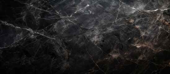 Abstract black marble slab surface