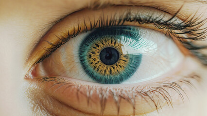 Human eye close up. Eye diseases.
