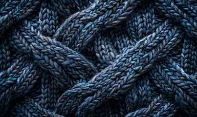 Close-up of textured knitted fabric in neutral and warm tones. Comfort and clothing concept