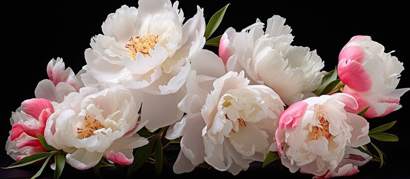 White and pink flowers in a vase