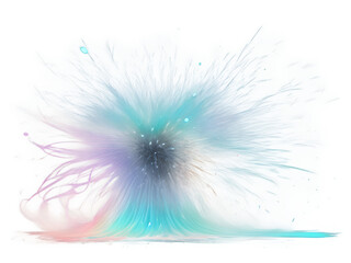 Mesmerizing of pastel-colored powder exploding in every direction - obrazy, fototapety, plakaty