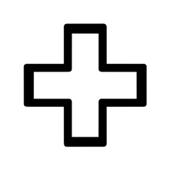 Obraz premium Medical Plus icon vector silhouette graphic element symbol clipart illustration on a Transparent Background