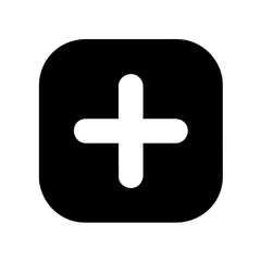 Fototapeta premium Medical Plus icon vector silhouette graphic element symbol clipart illustration on a Transparent Background