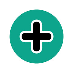 Obraz premium Medical Plus icon vector silhouette graphic element symbol clipart illustration on a Transparent Background