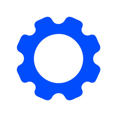 Settings vector icon illustration silhouette clipart element symbol on a Transparent Background