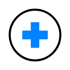 Medical Plus icon vector silhouette graphic element symbol clipart illustration on a Transparent Background
