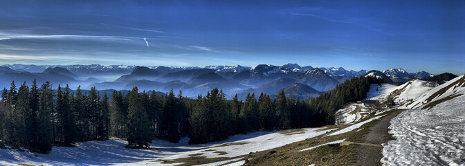 Panorama Blick auf dem Weg zum Spitzsteinhaus, Alpen, Tirol, Österreich