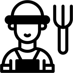 Caretaker, farmer, gardener, greenskeeper, man Icon