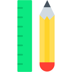 pencil, edit, write, math, ruler Icon