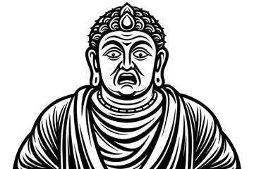 Hindu god silhouette vector art illustration