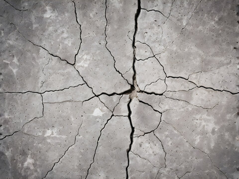 Weathered Concrete: Fine Cracks and Industrial Charm. generative AI