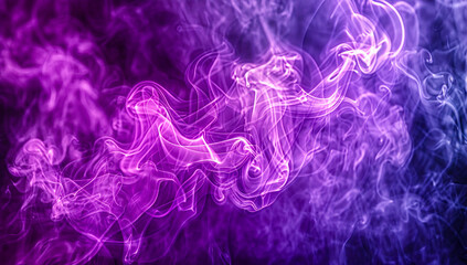 Abstract Smoke Motion, Colorful Design with Curves and Space Background