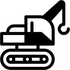 Obraz premium Construction, crane, lifter, excavator, wrecking Icon